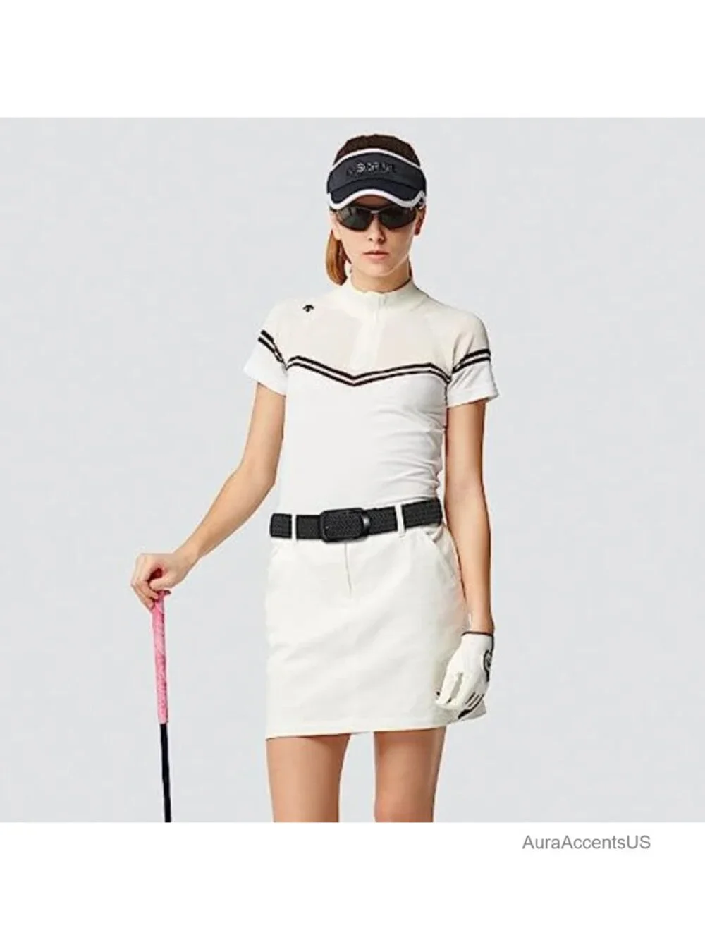Women's Stretch Braided Belt - No-Hole Elastic Woven Fabric Waist Belt